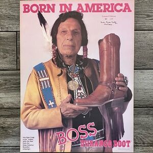 IRON EYES CODY Signed Poster / VINTAGE 1986 Advertisement / LIMITED EDITION 1177